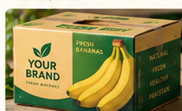 Illustrative custom banana retail packaging design