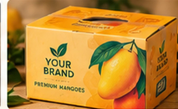 Illustrative custom mango carton design