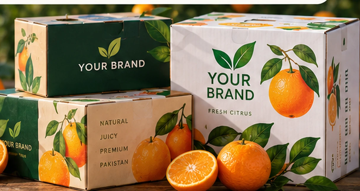 Custom fruit branded export packaging design concepts